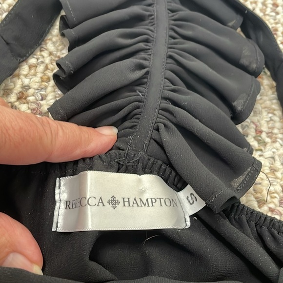 Rebecca Hampton Black Layered & Ruffled Sleeveless Top. Small - Picture 6 of 9